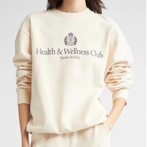 Sporty & Rich Beige Crewneck Sweatshirt